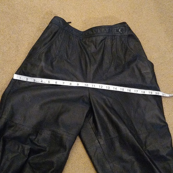 Vintage design assets size 10 high waisted leather pants - Picture 11 of 11